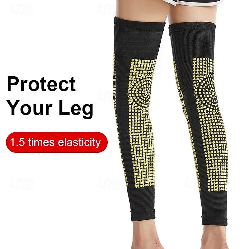 زوج واحد من أكمام الركبة ذاتية التسخين بالضغط على نقاط معينة من التورمالين، وسادات ركبة حرارية مزدوجة الجوانب من نبات الشيح للرجال &دعامة دعم المفاصل الدافئة للنساء لعلاج برودة الساقين وتخفيف آلام 2026 - $10.99 –P6