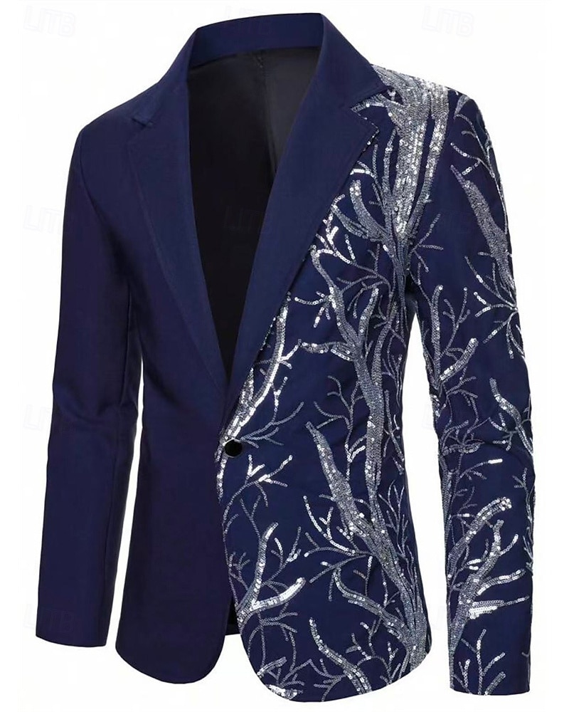 رجالي سترة الدعاوى عمل حفلة كوكتيل حفلة الزفاف 2 قطعتين موضة كاجوال الربيع الخريف بوليستر شجرة جيب Buttons مريح صدر فردي سترة رياضية أسود أبيض أحمر أزرق البحرية 2025 - $88.99 –P12