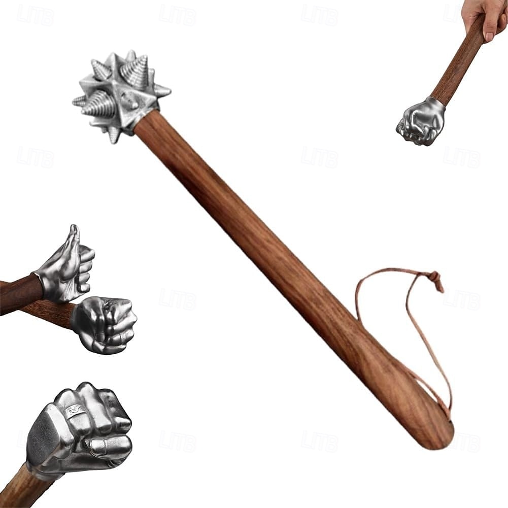 strapabíró vasököl kalapács rozsdamentes acél fejjel &tömörfa nyéllel ellátott multifunkcionális kézműves és barkácseszközök építéshez, kovácsoláshoz, műhelyhez, barkácsoláshoz - ideális igényes 2026 - $52.99 –P13