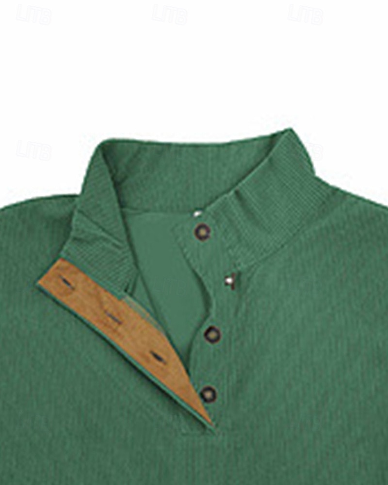 Homens Moletom Preto Verde Claro Verde Tropa Azul Marinha Azul Henley Bloco de cor Patchwork Desportos e Ar livre Diário Feriado Poliéster Roupa de rua Básico Casual Primavera Outono Roupa Moletons de 2025 por $24.99 –P9