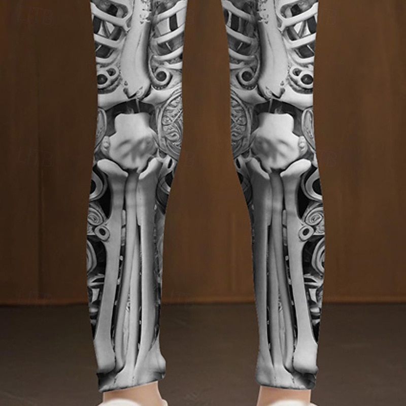 Halloween Girls' 3D Skull Pants Leggings Spring Fall Cute Basic Kids 4-12 Years Outdoor Casual Daily Regular Fit 2026 - $10.49 –P5