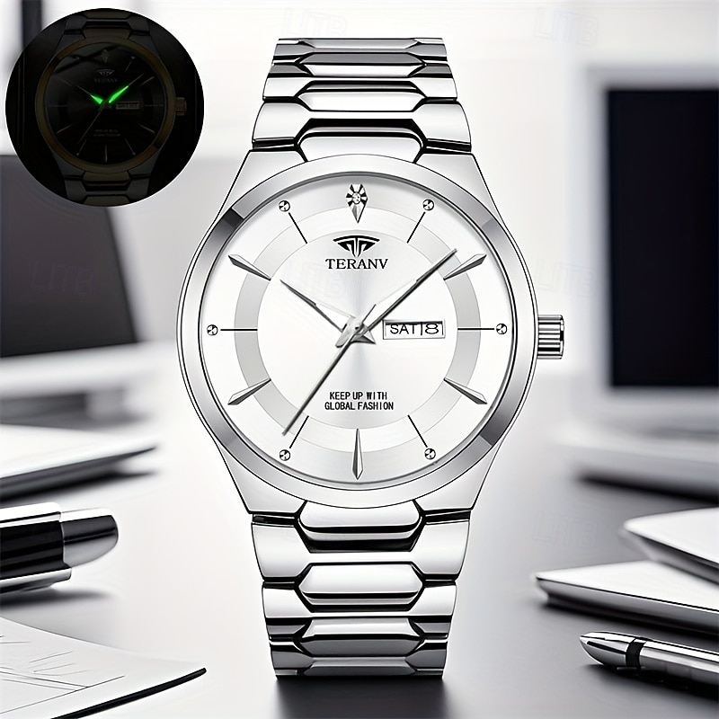 un nuovo orologio da uomo originale in stile business px7 orologio al quarzo luminescente resistente all'acqua con indicazione di data e giorno alla moda casual e versatile regalo ideale per la vita e del 2025 a $17.99 –P4