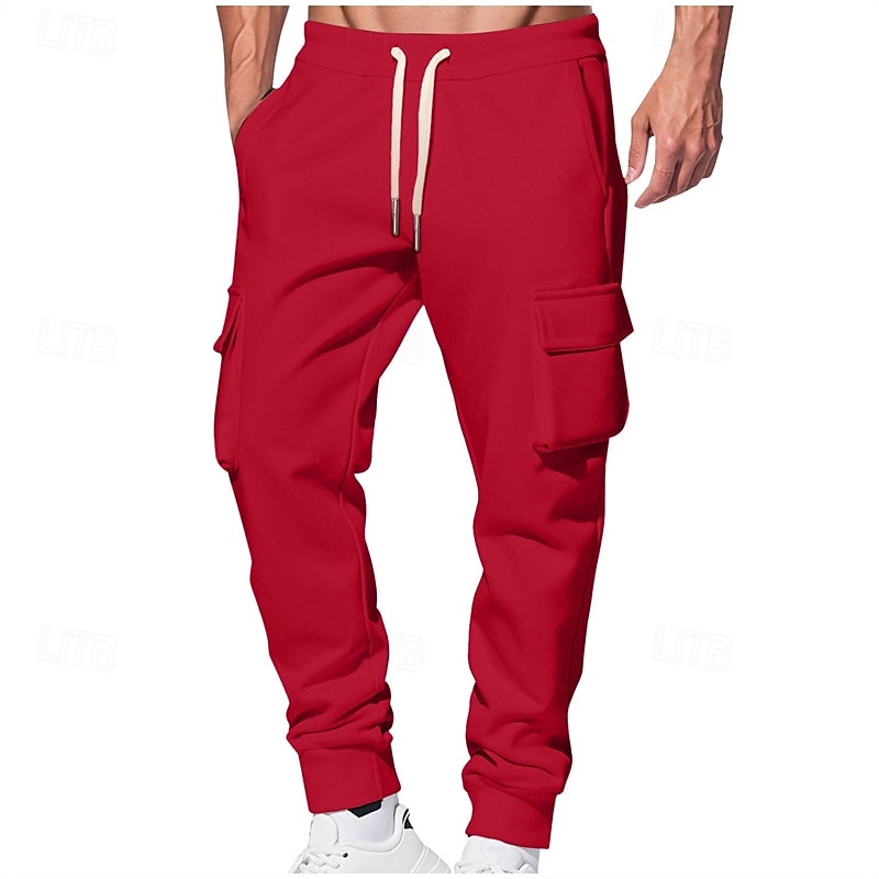 Per uomo Pantaloni da Tuta Cargo Pantaloni da tuta Joggers Pantaloni Coulisse Tasca Elastico in vita Semplice Comodità Quotidiano Sport all'Aperto Moda Casual Rosa Rosso Micro-elastico del 2026 a $20.99 –P16