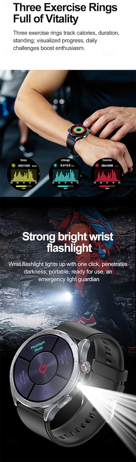 iMosi ET472 Reloj inteligente 1.53 pulgada Smartwatch Reloj elegante Bluetooth ECG + PPG Podómetro Recordatorio de Llamadas Compatible con Android iOS Mujer Hombre Llamadas con Manos Libres 2025 - $62.99 –P13