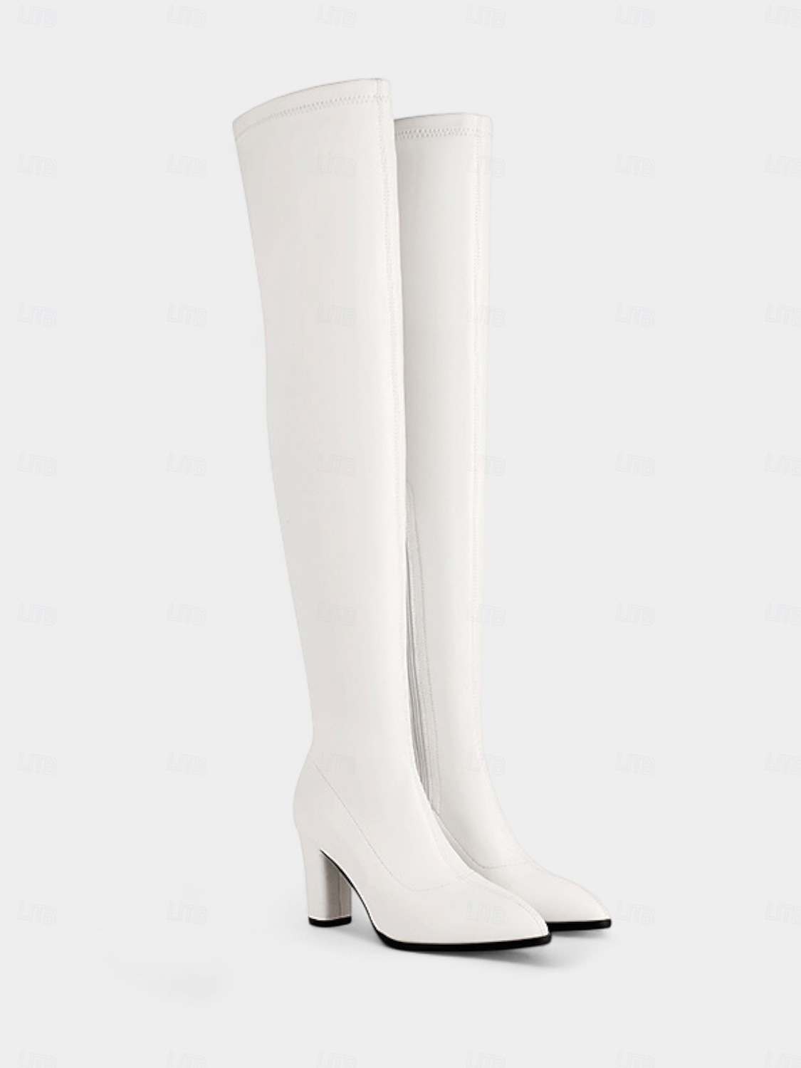 stivali da donna sopra il ginocchio in similpelle marrone – scarpe alte fino alla coscia con tacco alto e punta affilata, stile elegante per feste, cosplay e moda di strada del 2025 a $79.99 –P9