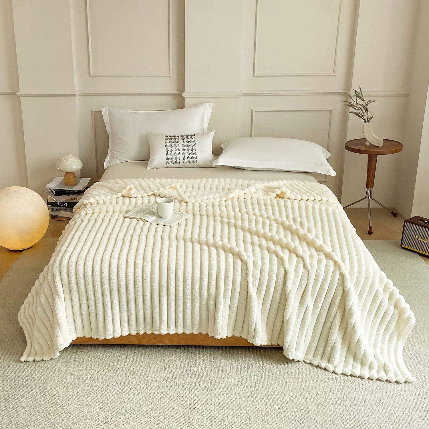 cobertor de flanela grosso com veludo de coelho, cobertor macio e quente de alta g/m² para sofá, cama, escritório, cobertor de inverno multiuso de 2025 por $21.99 –P12