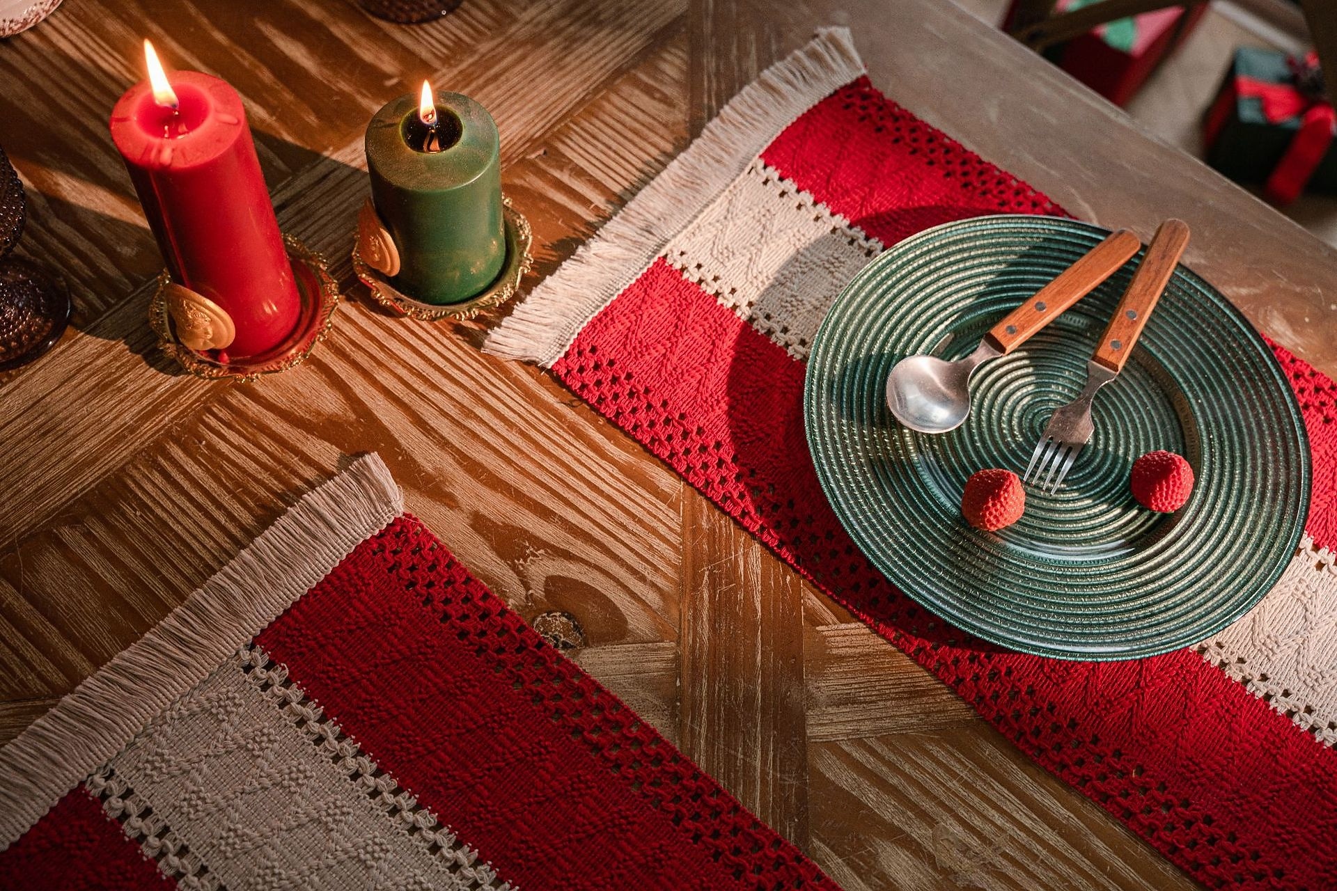 дорожка для стола из хлопка и льна в американском стиле, полосатая двухцветная ткань с кисточками, натуральный материал, праздничное украшение 2026 - $8.49 –P1