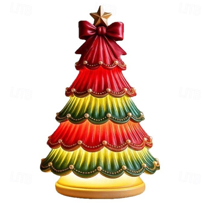 Colorful Gradient Christmas Tree Decorative Lights Creative Holiday Atmosphere Glowing Ornament Christmas Home Desktop Decor 2025 - CAD $32.99 –P6