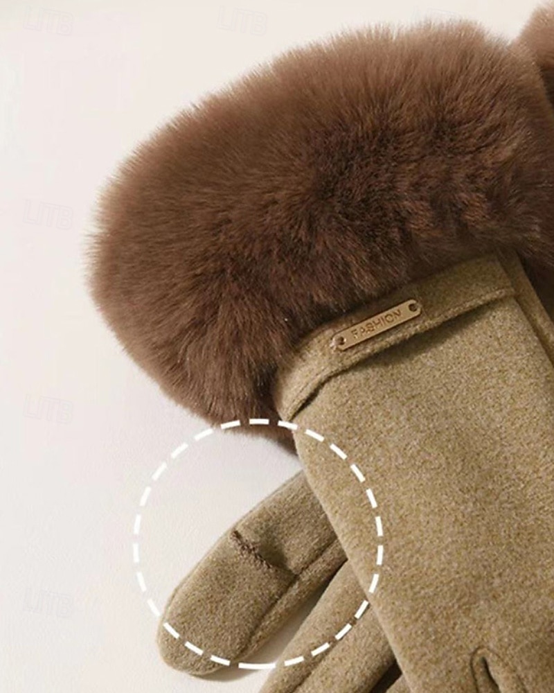 Femmes 1 Paire Bouts des doigts / Gants hiver Streetwear / Extérieur Gants - Couleur Unie Doigt complet de 2025 ? $6.99 –P7