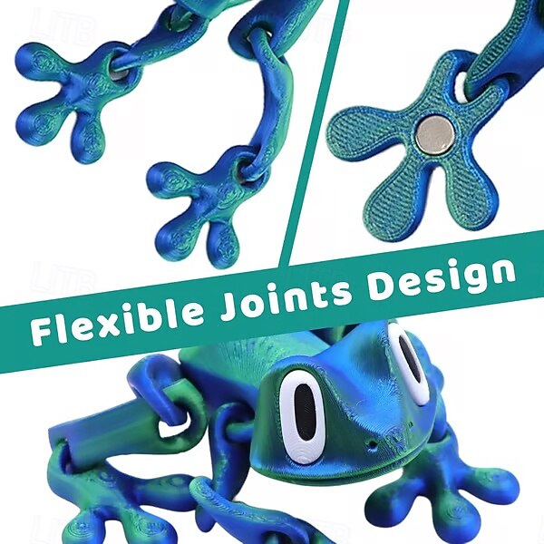 2026年 3/6個の3Dプリントマグネットカエル - 関節式カエルモデル、3Dプリントデスクオーナメント、冷蔵庫マグネット、コレクターフィギュア、トレンディな装飾  コレクション – $17.99 –P1