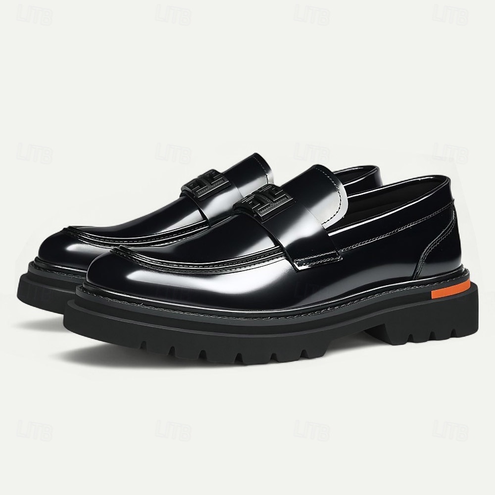 Мужские коричневые пенни-лоферы из натуральной кожи – элегантные туфли без застежек для офиса, свадеб и официальных мероприятий 2026 - $119.99 –P1