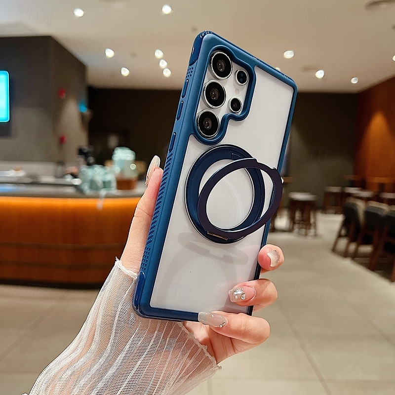 puhelin Etui Käyttötarkoitus Samsung Galaxy S25 Ultra Plus S25-reuna S24 Plus Takakuori Tukee langatonta latausta Tukijalka Iskunkestävä Retro TPU 2025 - $20.99 –P18