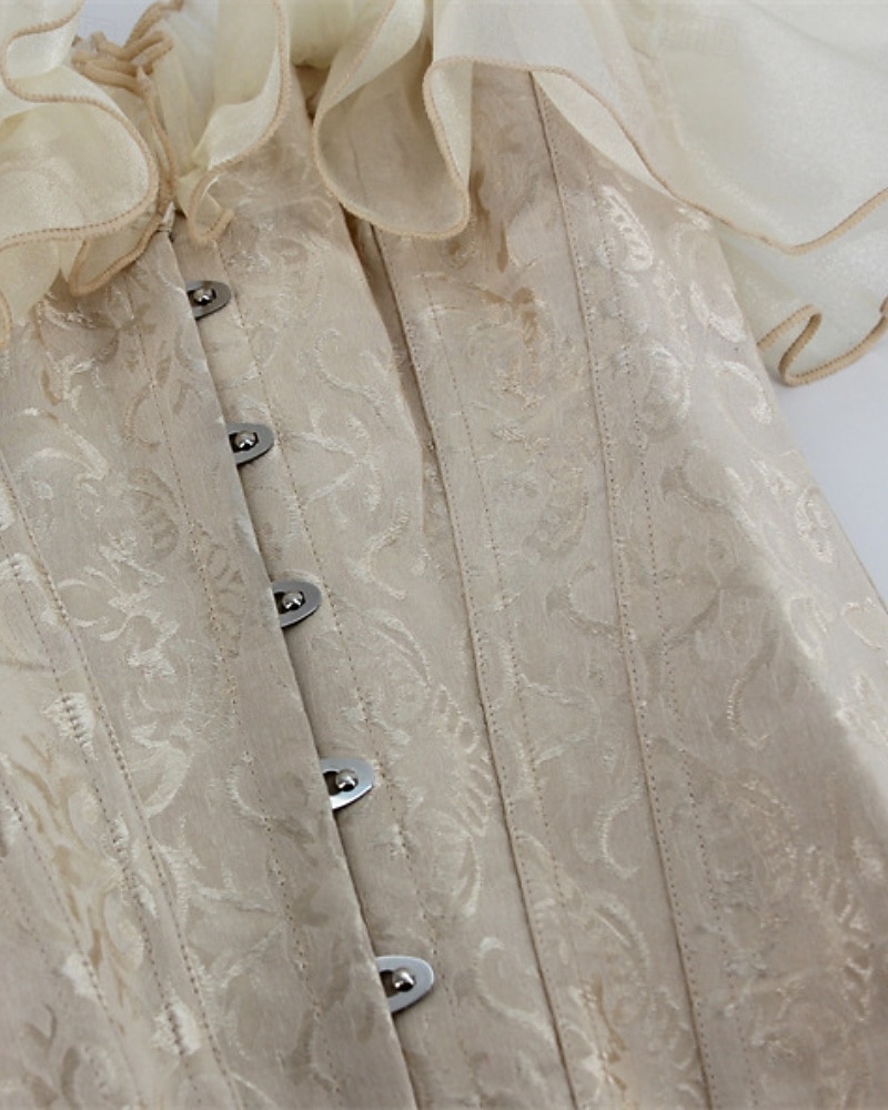 Γυναικεία Κορσέδες Shapewear Μέσης Cincher Διαμορφωτικός Ρουχισμός Σέξι κορσέ Σέξι Γλυκός Μονόχρωμες Σουρωτά Εξώπλατο Διακοπές Δρόμος Ημερομηνία Αμάνικο Κορσές Μαύρο Λευκό Μπεζ Άνοιξη Φθινόπωρο 2025 - $35.99 –P17