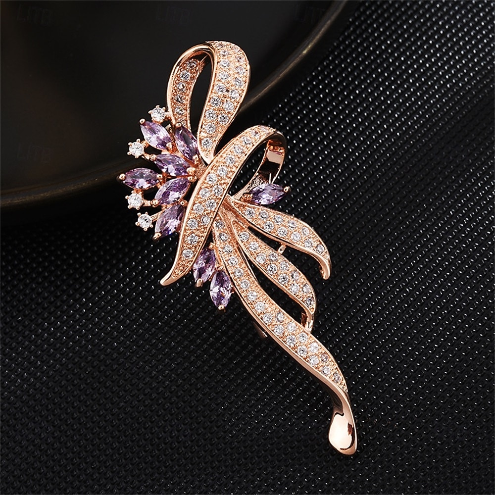 Prom Brooch Brooches Geometrical Flower Fashion Simple Luxury Brooch Jewelry Silver ...