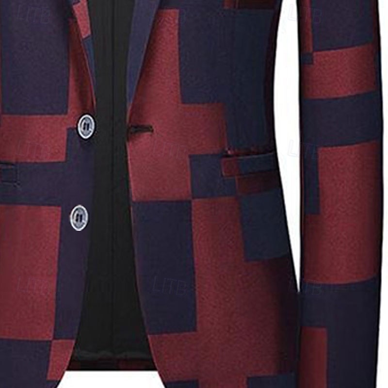 Per uomo Plaid Manica Lunga Collo ripiegato Vintage Affari Lavoro Abbigliamento da lavoro Uscire Bottoni Stampato del 2026 a $75.99 –P2