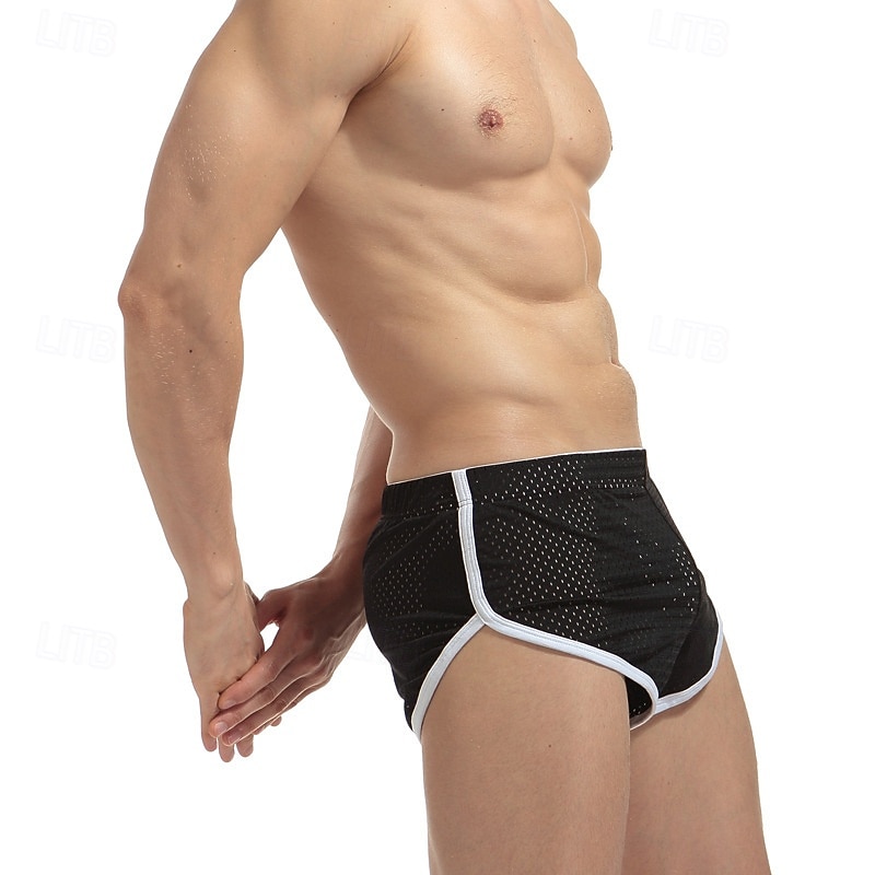 Hombre Ropa interior deportiva Boxers Cortos Malla Prendas de abajo Gimnasia Ropa Deportiva Ejercicio Verano Primavera Transpirable Gimnasio Rutina de ejercicio Corriendo Ajuste regular Ropa de 2026 - $11.49 –P3
