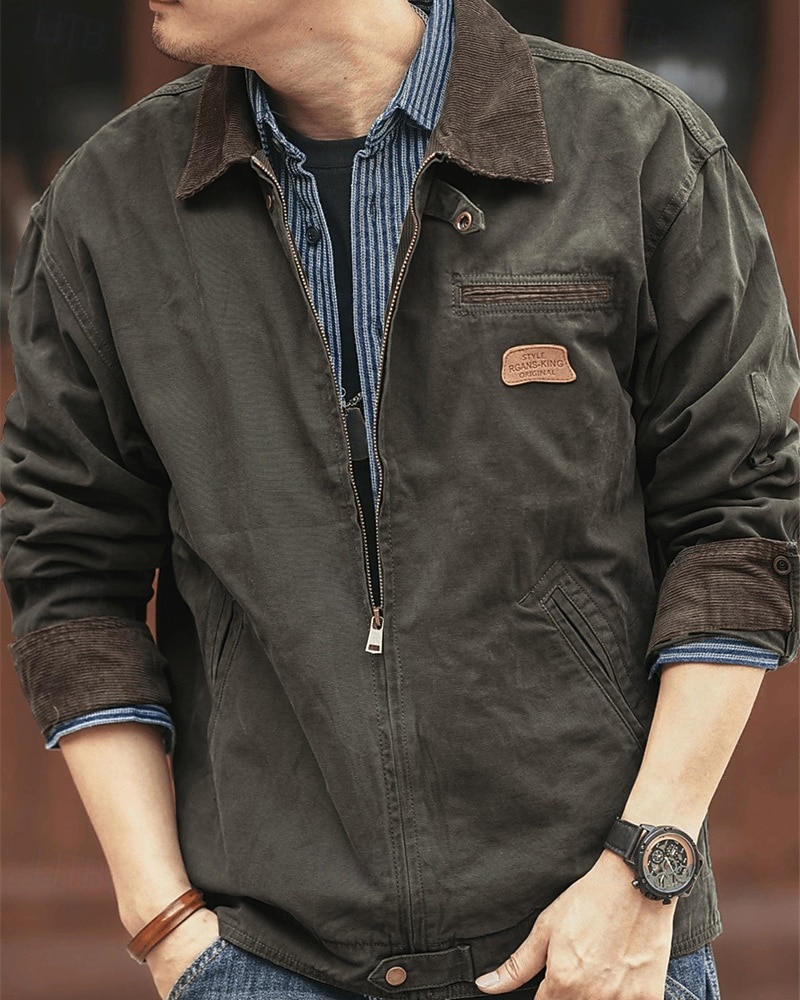 Hombre Chaqueta ligera Chaqueta tipo cargo Chaqueta casual Vacaciones Diario Resistencia al desgaste Bolsillo Otoño Invierno Plano Moda Clásico Diseño Regular Negro Marrón Verde Ejército Gris Oscuro 2026 - $53.99 –P2