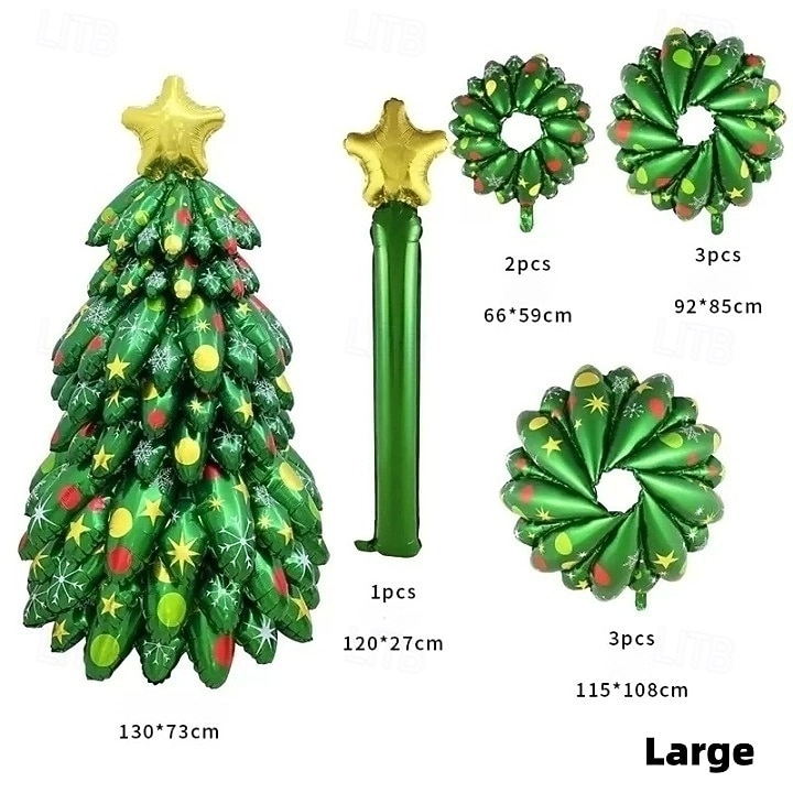 Inflatable Christmas Tree, Self-Standing Balloons, Indoor and Outdoor Christmas Tree Foil Balloons, Perfect Xmas Party Decorations Photo Prop 2025 - CAD $17.36 –P1