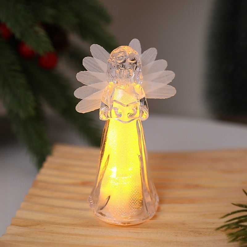 1 Stück 11,5 x 4,3 cm LED-Lichtstreifen für Weihnachten und Halloween, elektronisches Engel-Ornamentlicht aus Acryl-Imitationskristall, Nachtlicht für Schlafzimmer und Esszimmer im Innen- und 2025 - $4.49 –P3