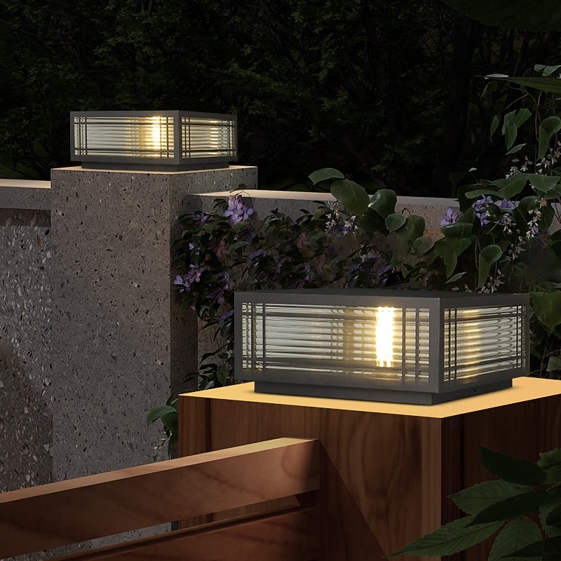 Водонепроницаемые наружные светильники-колонны, уличные светильники-колонны, квадратные светильники-колонны со степенью защиты IP65, уличные водонепроницаемые светильники-колонны из алюминиевого 2026 - $172.99 –P6