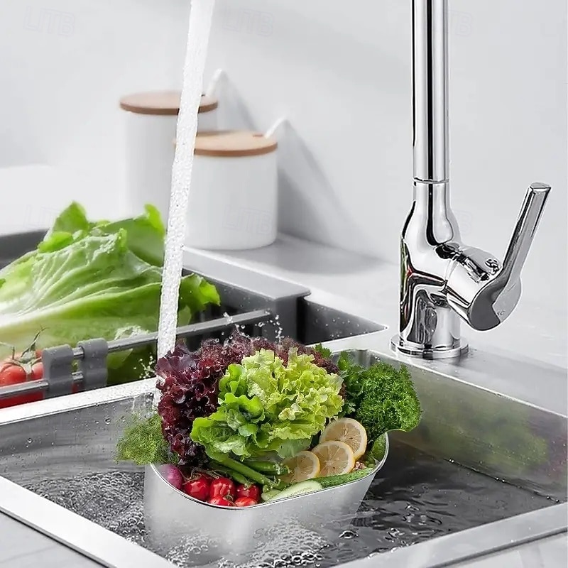 ruostumattomasta teräksestä valmistettu viemärisuodatin, keittiön viemärisuodatin rei'itetyllä verkolla, kestävä soikea monitoiminen astianpesukone ruokajätteen suodattamiseen ja hedelmien tai 2025 - $15.99 –P6