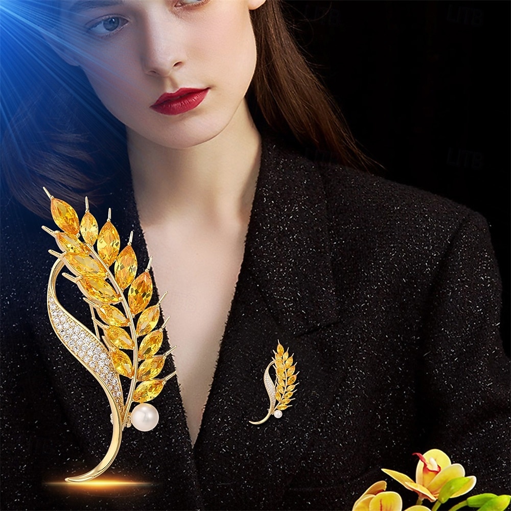Brooches Classic Retro Floral Elegant Fashion Personalized Simple Brooch Jewelry White Yellow For Wedding Party Gift Engagement Prom Festival 2026 - $34.99 –P5