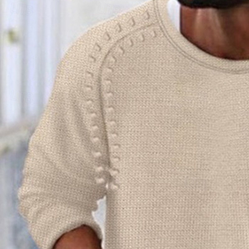 Муж. Вязаная ткань Пуловер Вязать Обычный Однотонный Вырез под горло Свитера Повседневные Одежда Рукав «реглан» Зима Зеленый Черный M L XL 2026 - $30.99 –P7