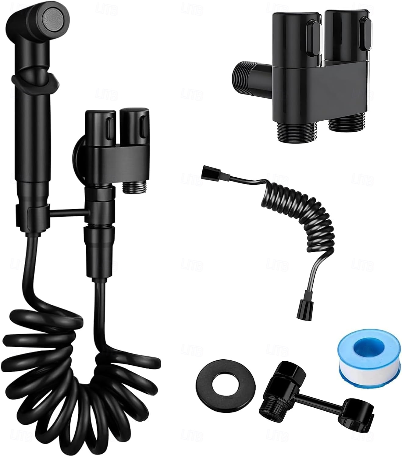 Handheld Bidet Sprayer for Toilet,1-In-2-Out Dual Control Valve,Mini Toilet Faucet Sprayer Kit Butt Washer,Hand Shower Bidet Attachment for Washing Machine and Toilet 2026 - E£1931.52 –P1