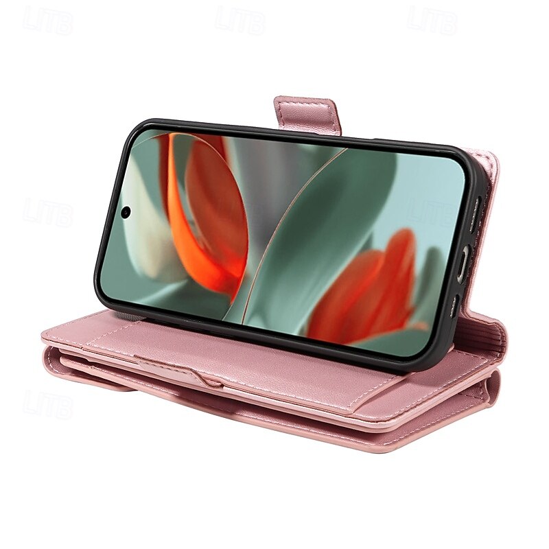 هاتف غطاء من أجل غوغل بيكسل 9 برو اكس ال Pixel 8 Pro Pixel 7 Pro Pixel 6 حافظة بطاقة المحفظة حماية كاملة للجسم مع الحبل ضد الصدمات مكتب  /  الأعمال جلد PU 2025 - $19.99 –P12