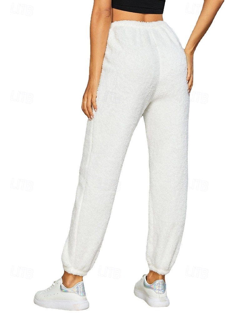 Naisten Veryttelyhousut Fleece-housut Kiinalainen Loma Vintage Katutyyli Täyspitkä Keskikorkea vyötärö Tavallinen Tasku Joustava vyötärö Pidä lämpimänä Mikrojoustava Elastinen Päivittäin ulko- Loma 2026 - $20.99 –P3