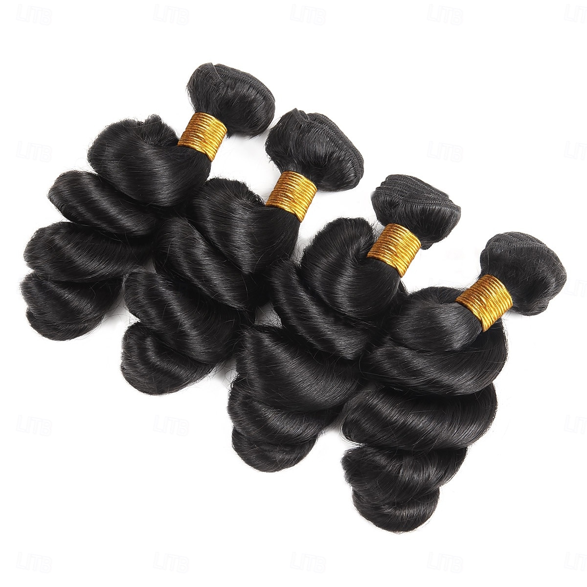 Loose  Wave Bundles Human Hair (18 18 20 20 Inches Loose Wave 4 Bundles) Brazilian Human Hair Bundles 1B Color for Women 2026 - $196.99 –P4