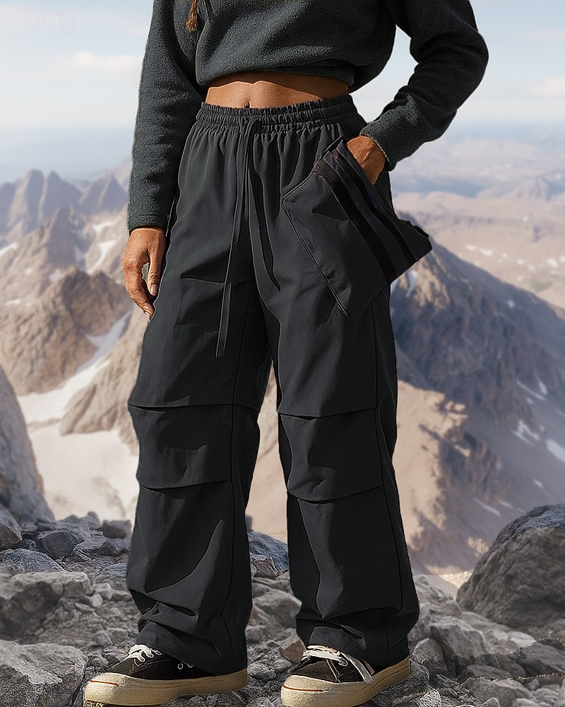 Per donna Pantaloni Cargo Pantaloni da escursionismo pantaloni da trekking Esterno Vestibilità regolare Impermeabile Antivento Pantaloni Tasca Elastico in vita Nero Rosso Campeggio / Escursionismo del 2025 a $42.99 –P7