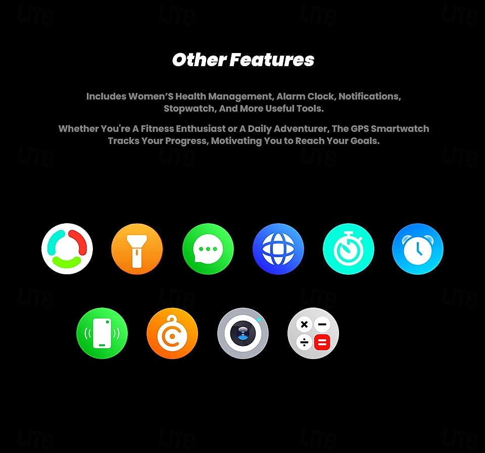 X28 Smart Watch 1.43 inch Smartwatch Fitness Running Watch Bluetooth Pedometer Call Reminder Activity Tracker Compatible with Android iOS Women Men GPS Long Standby Waterproof IP68 22mm Watch Case 2025 - $64.99 –P13