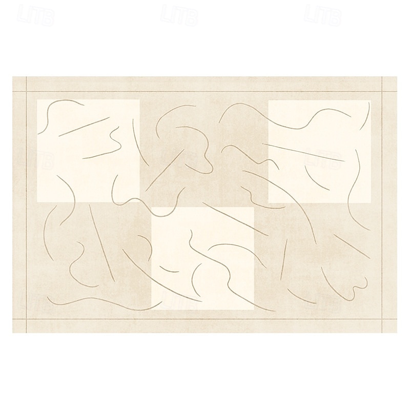 Tapete estilo creme, tapete aconchegante para sala de estar, tapete macio para cabeceira de quarto, tapete grande para sofá &mesa de centro, decoração de apartamento com cobertura total de 2026 por $62.99 –P5