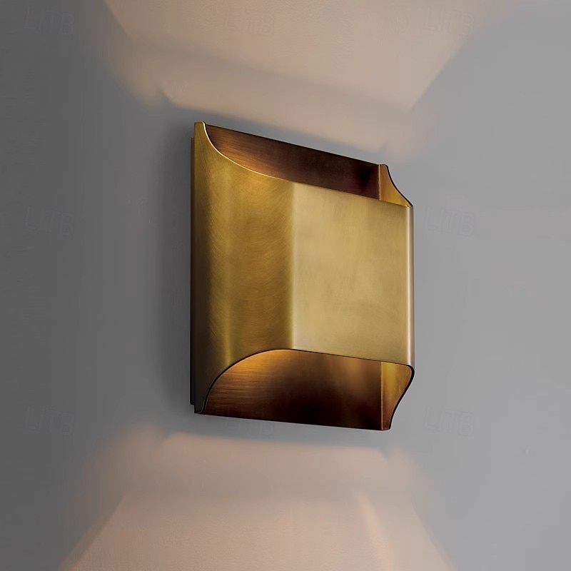vägglampa i mässing: minimalistisk, böjd design - sovrum, hallbelysning 2026 - $107.99 –P4