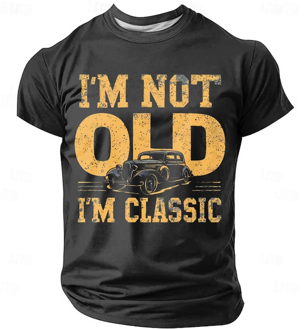 Männer Klassiker Auto T-Shirt Ich Bin Nicht Alt Ich Bin klassisch Retro Grafik T-Shirt Kurze Ärmel Lustiges Auto Liebhaber Geschenk 2026 - $19.49 –P1