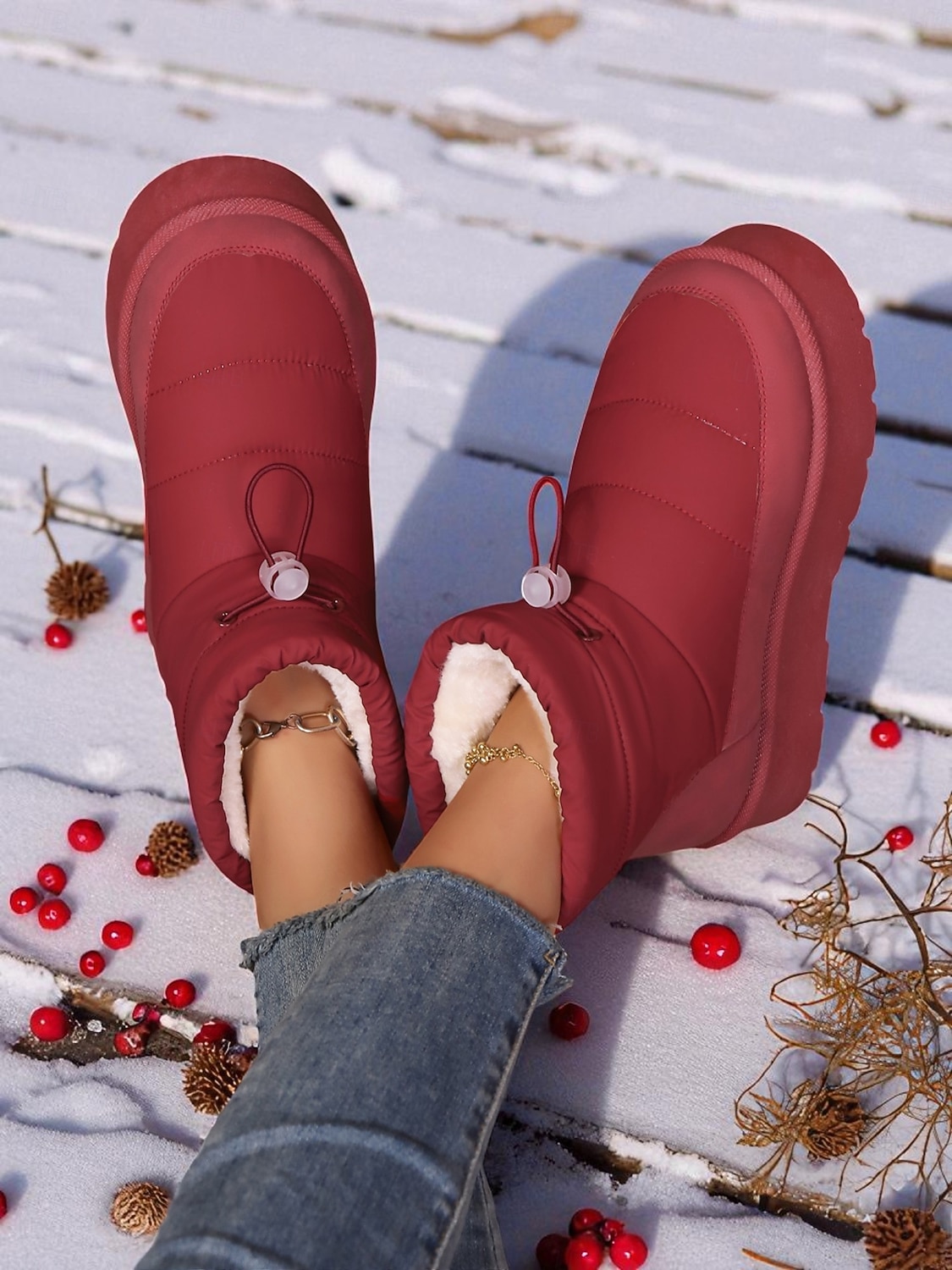 HOBIBEAR Stivali Da Neve Da Donna Stivali Da Passeggio Da Donna - Foto 12