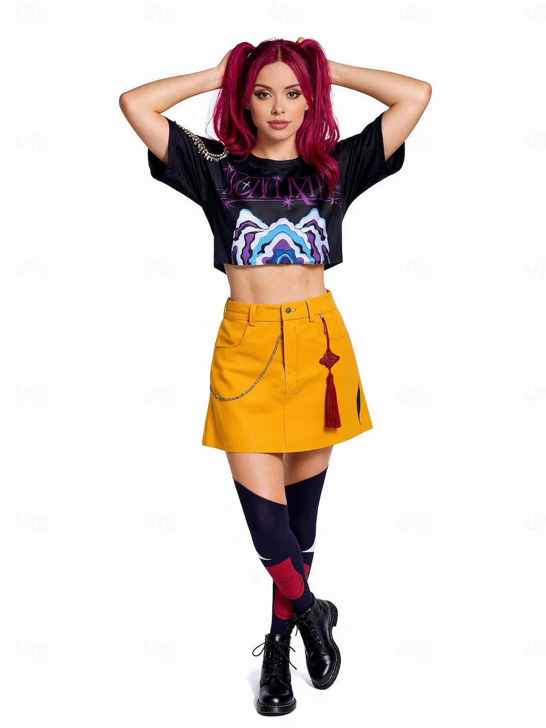 Lovci démonů z K-Popu Mira Romantika Saja Boys Cosplay kostým Halloween skupinové kostýmy pro páry Krásné šaty Huntrix Filmové kostýmy for Pro páry Pánské Dámské Dospělé předvečer Všech svatých 2025 - $67.99 –P6