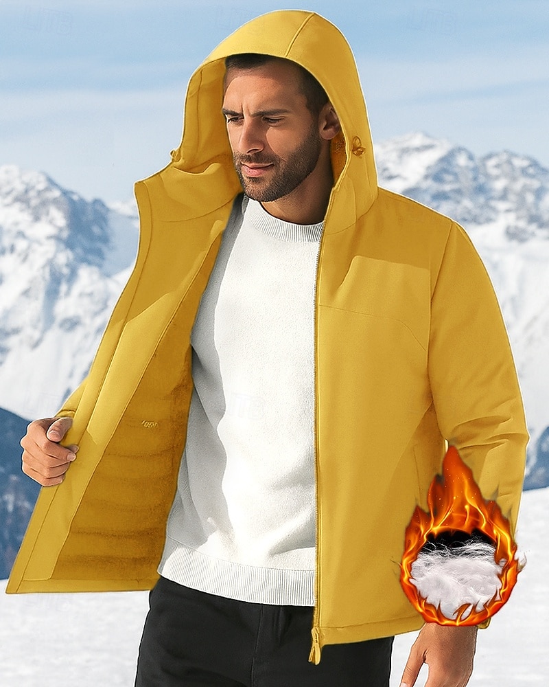 Miesten Ulkoilu takki Vaellustakki Puffer takki Ulko- Vedenkestävä Tuulenkestävä Lämmin Vaellusasut Vaellusvaatteet Kevät Syksy Takki Puuvilla Kiipeily Telttailu / Retkely / Luolailu Talviurheilu 2025 - $42.99 –P7