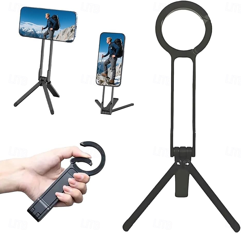 Trépied magnétique puissant pour iPhone, nouveau support de trépied portable 2025 pour iPhone 16/15/14/13/12 Plus Pro Max, rotation à 360 degrés pour trépieds pour activités de plein air de 2025 ? $19.99 –P1