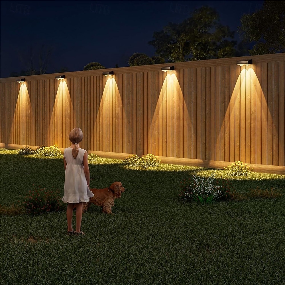 Lampy solarne LED na ścianę, oświetlenie szlakowe, oświetlenie ogrodzeniowe, oświetlenie sceniczne, tęczowe, stałe kolory, wielomodowe, oświetlenie otoczenia, 1 szt. 2026 - $28.99 –P3