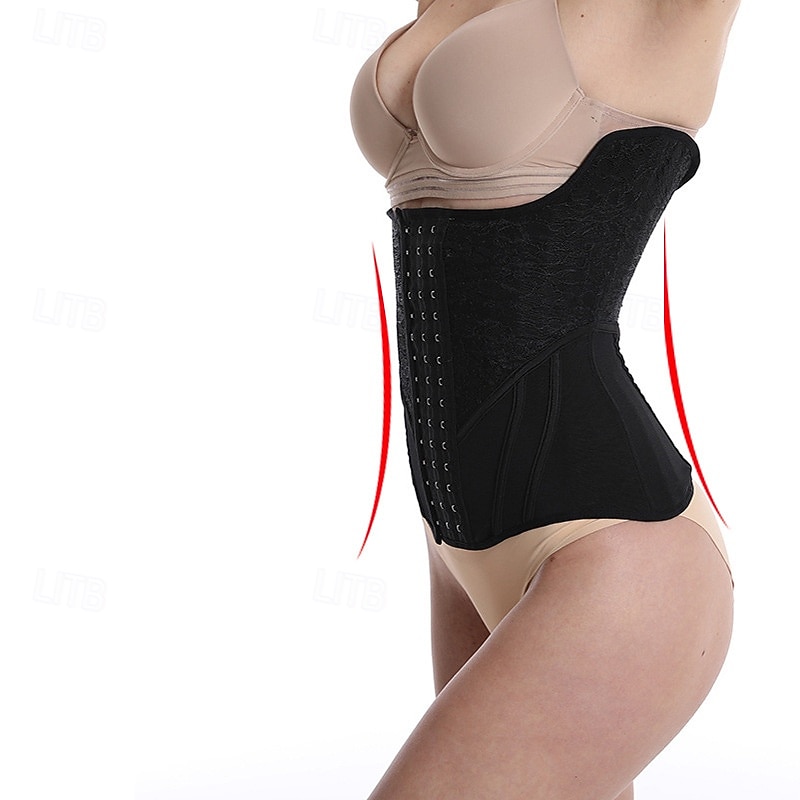 Dam Shapewear Ledigt Ren färg Spets Knappar Semester Gata Datum Ärmlös Svart Beige Vår Höst Skräddarsydd passform 2025 - $51.99 –P4
