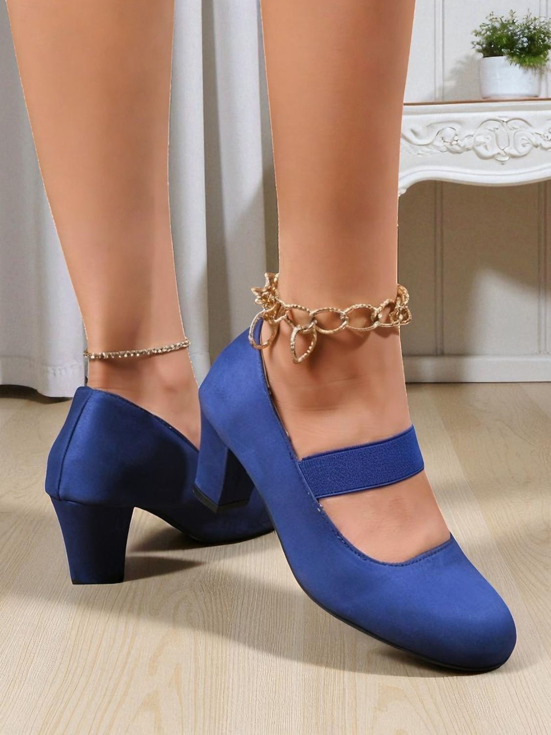 Escarpins Mary Jane à talon carré et imprimé léopard pour femme – style rétro années 70, avec bride élastique, pour un look streetwear quotidien et décontracté au bureau. de 2025 ? $29.99 –P5