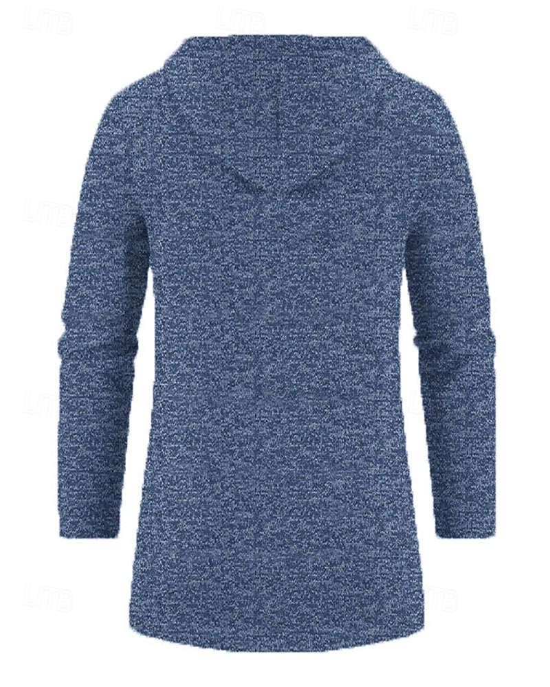 Férfi Felöltő Ballonkabát Hosszú Trench kabát Vakáció Napi Tavasz Tél Poliészter Szélbiztos Melegen tartani Felsőruházat Ruházat Divat Klasszikus Sima Zseb Kapucni Cipzár 2026 - $27.99 –P7