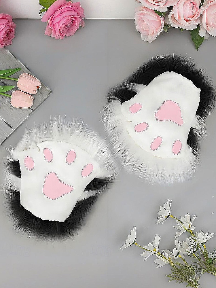 Mănuși de Halloween pentru femei cu gheare de pluș pentru costume de Halloween – accesorii pentru petreceri, cosplay și evenimente tematice 2026 - $18.99 –P3