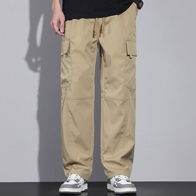 Per uomo Pantaloni Cargo Pantaloni Coulisse Elastico in vita Multi-tasche Semplice Indossabile All'aperto Quotidiano Campeggio & Escursionismo Moda Classico Nero Verde militare del 2025 a $17.99 –P3