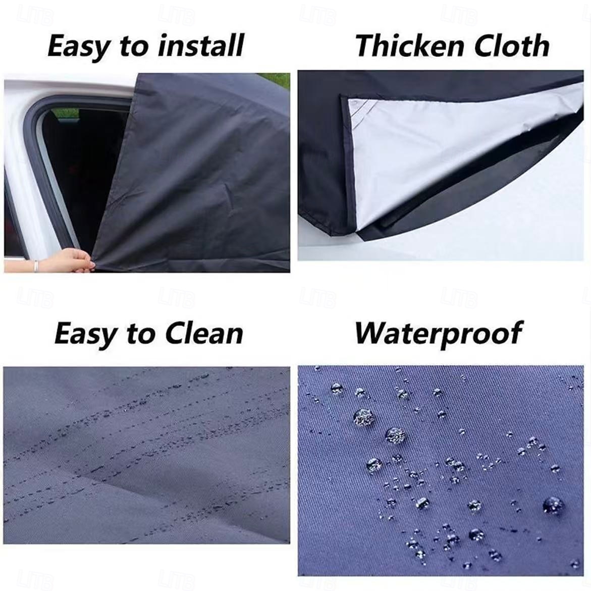 Funda magnética antinieve para coche, funda para media nieve con protección para parabrisas delantero, parasol grueso y protector de nieve resistente al calor para invierno y verano. 2025 - $10.99 –P5