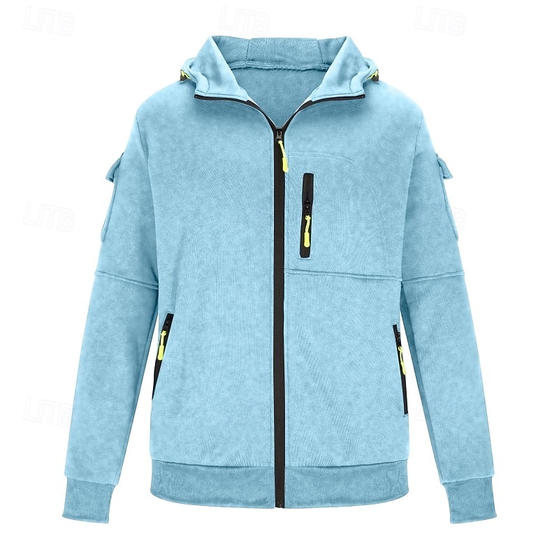 Hombre Sudadera Sudadera con capucha y cremallera completa Sudadera táctica con capucha Rojo tinto Negro Blanco Verde Ejército Rojo Con Capucha Plano Cremallera Deporte Casual Diario Ropa de calle 2025 - $27.99 –P12