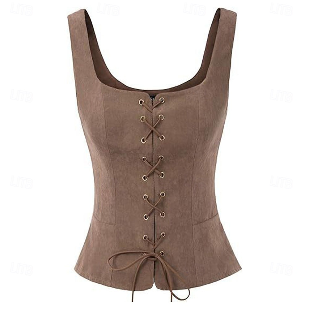 Rétro Vintage Médiéval Renaissance Corset Déguisement Femmes Halloween Mascarade Le thème de la fête Foire de la Renaissance Festival Adulte Corset de 2026 ? $34.99 –P5