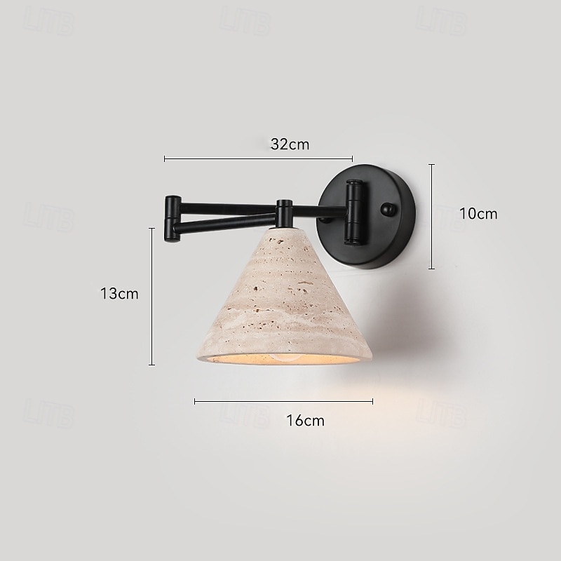 Wandleuchte aus gesintertem Stein mit Schwenkarm in Beige 2026 - $217.29 –P5